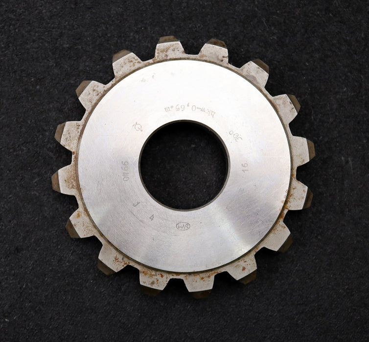 Bild des Artikels PWS-Scheibenschneidrad-gear-shaper-m=-8mm-30°-EGW-Z=16-hkw-0,65m-Ø138x18xØ1-3/4"