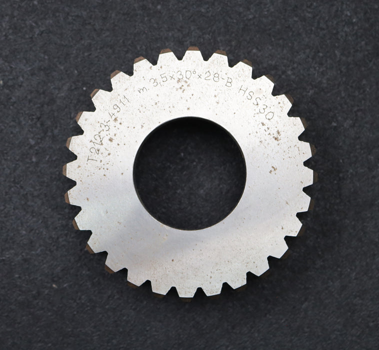 Bild des Artikels Scheibenschneidrad-gear-shaper-m=-3,5mm-30°-EGW-Z=-28-Ø104x24xØ1-3/4"