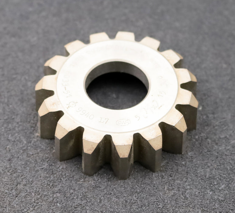 Bild des Artikels PWS-Scheibenschneidrad-gear-shaper-m=-5mm-30°-EGW-Z=-15-hkw-0,35-140x5x26s