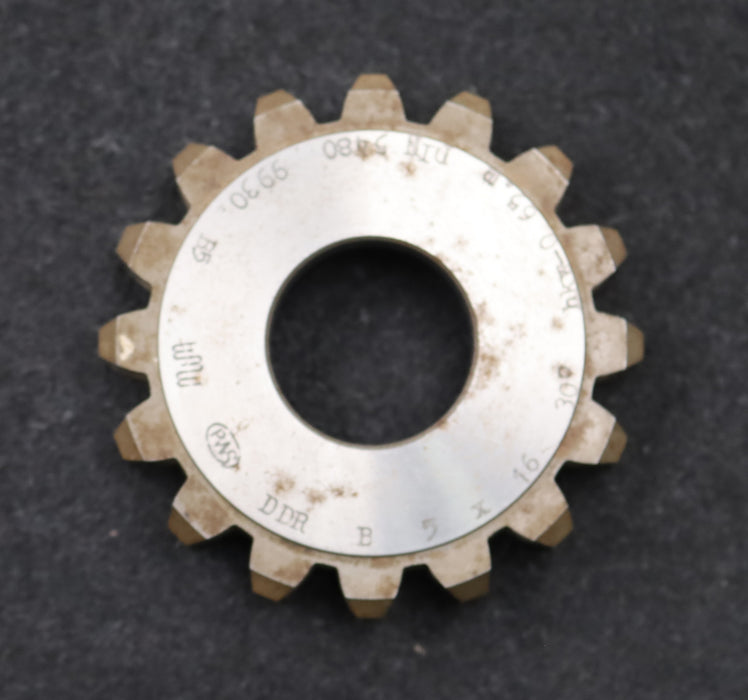 Bild des Artikels PWS-Scheibenschneidrad-gear-shaper-m=-5mm-30°-EGW-Z=-16-hkw-0,65m-Ø87x18xØ1-1/4"