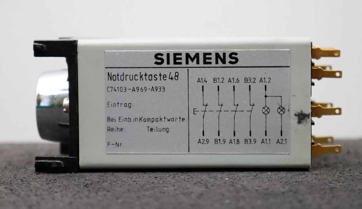 Bild des Artikels SIEMENS-Notdrucktaste-48-C74103-A969-A-933-CSL-SPR-Plug-56Pin-Gehäuse-mit-11Pin