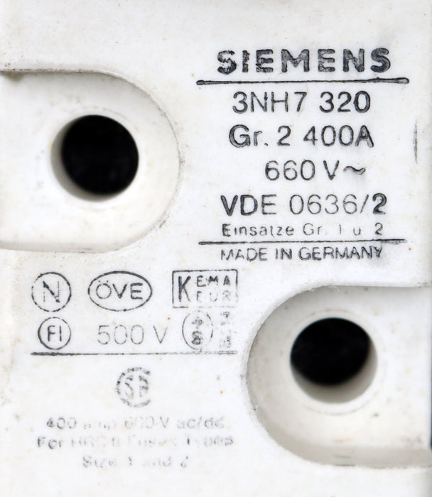 Bild des Artikels SIEMENS-NH-Sicherungsunterteil-3NH7-320-Gr.-2-400A-500V-gebraucht