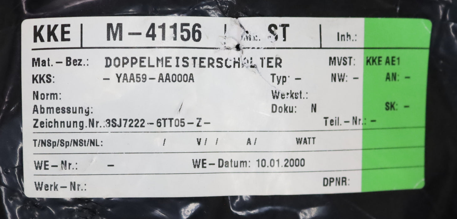 Bild des Artikels SIEMENS-Doppel-Meisterschalter-3SJ7222-6TT05-Z--2x-125/220/380VAC-2x-10/10/6A