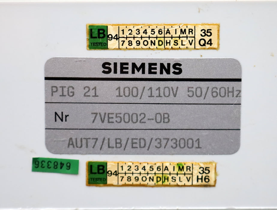 Bild des Artikels SIEMENS-PIG-21-7VE5002-0B-AUT7/LB/ED/373001<br100/110V-50/60Hz-unbenutzt