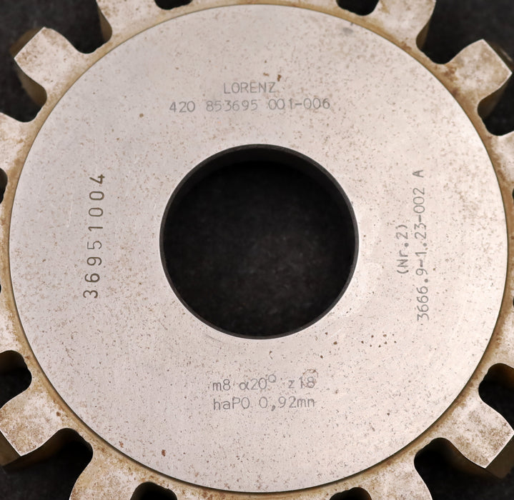 Bild des Artikels LORENZ-Scheibenschneidrad-gear-shaper-m=-8mm-EGW=-20°-Z=-18-Ø160-x-24-x-Ø-1-3/4"