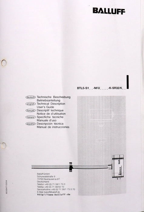 Bild des Artikels BALLUFF-Micropulse-Wegaufnehmer-Baureihe-Stab-Compact-BTL5-S172-M0250-K-SR32