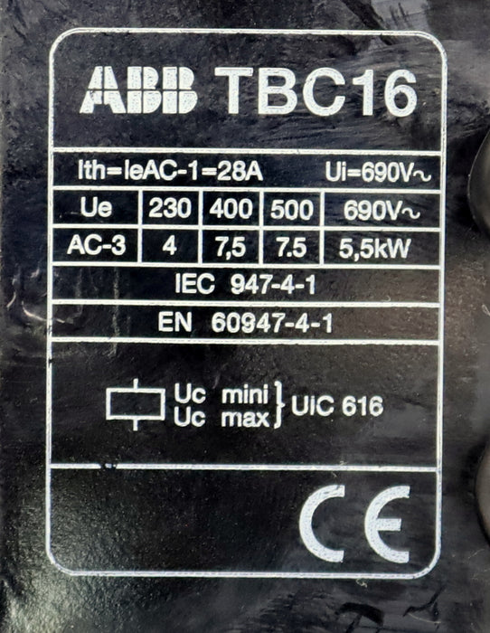 Bild des Artikels ABB-Leistungsschütz-TBC16-30-10-28A-690VAC-gebraucht