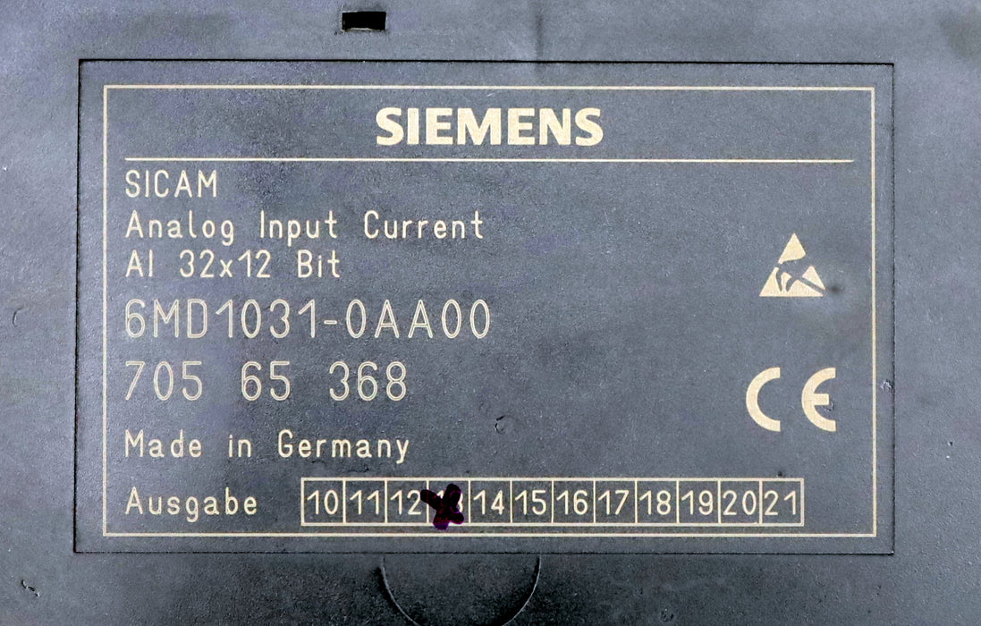 Bild des Artikels SIEMENS-SICAM-Analogeingabe-Analog-Input-Current-AI32x12-Bit-6MD1031-0AA00