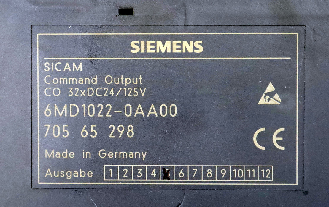 Bild des Artikels SIEMENS-SICAM-Befehlsausgabe-Command-Output-CO-32xDC24/125V-6MD1022-0AA00