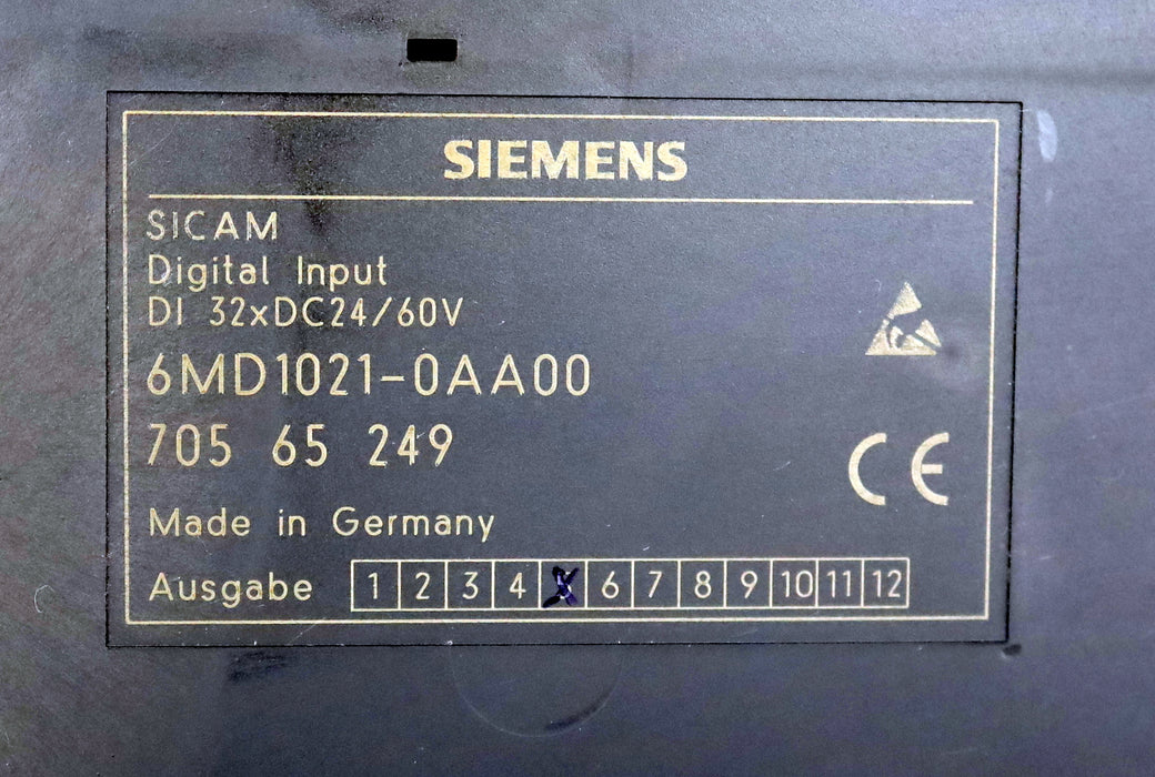 Bild des Artikels SIEMENS-SICAM-Digitaleingabe-Command-Input-DI-32xDC24/60V-6MD1021-0AA00