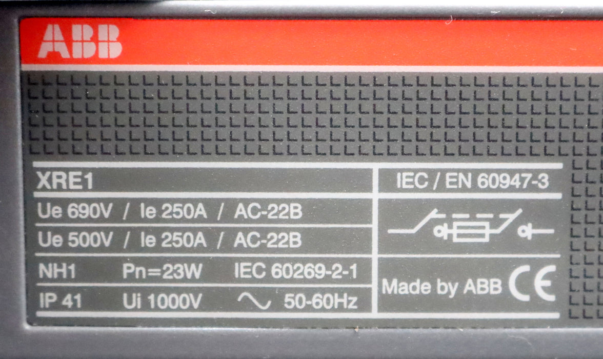 Bild des Artikels ABB-Sicherungslasttrennschalter-XRE1-NH1-690V/250A/AC-22B-500V/250A/AC-22B