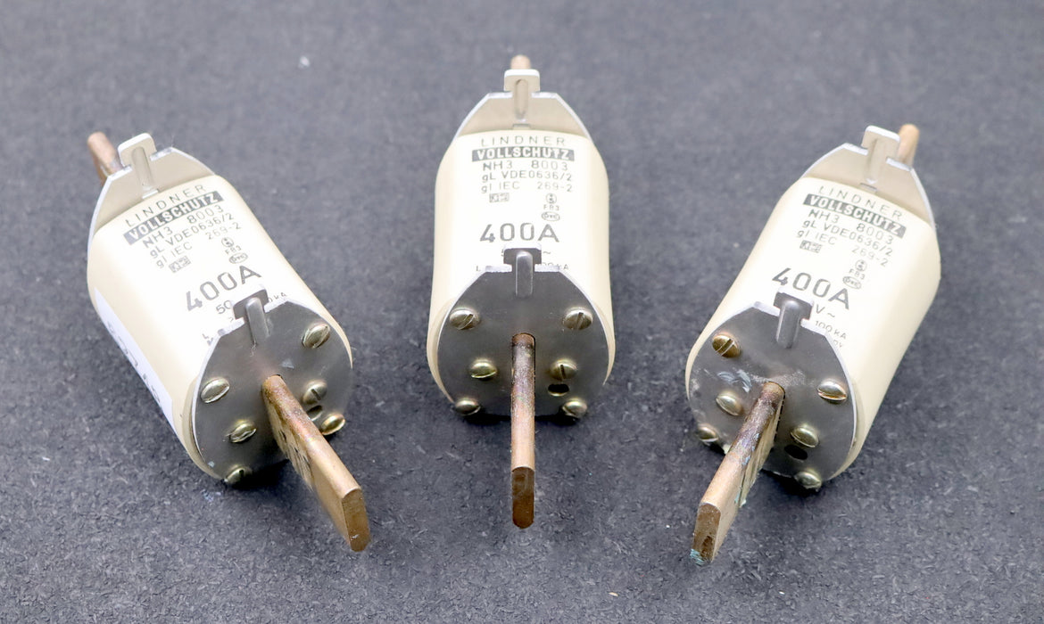 Bild des Artikels LINDNER-3x-NH-Sicherungseinsatz-fuse-link-NH3-8003-400A-500VAC-100kA-Vollschutz