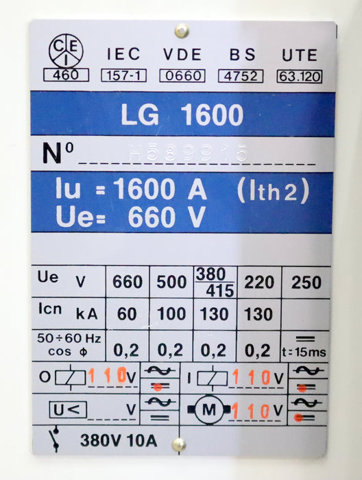 Bild des Artikels BBC-/-ABB-Leistungsschalter-LG-1600-Type-TSI-Ith2=-1600A-220-660VAC-50/60Hz