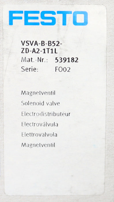 Bild des Artikels FESTO-Magnetventil-magnetic-valve-VSVA-B-B52-ZD-A2-1T1L-Art.Nr.-539182