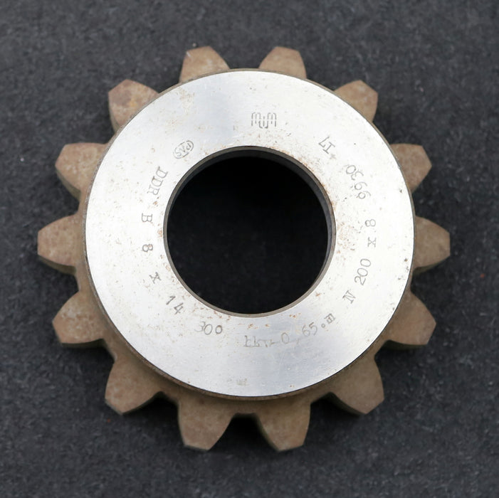 Bild des Artikels PWS-Glockenschneidrad-für-Zahnwellen-DIN5480-m=8mm-EGW-30°-Z=14-Ø124x48xØ1-3/4"