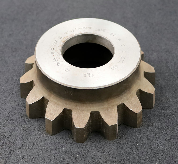 Bild des Artikels PWS-Glockenschneidrad-für-Zahnwellen-DIN5480-m=8mm-EGW-30°-Z=14-Restbreite-17mm