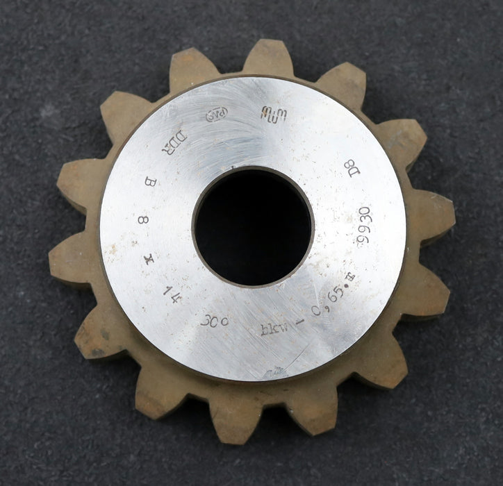 Bild des Artikels PWS-Glockenschneidrad-für-Zahnwellen-DIN5480-m=8mm-EGW-30°-Z=14-Restbreite-8mm