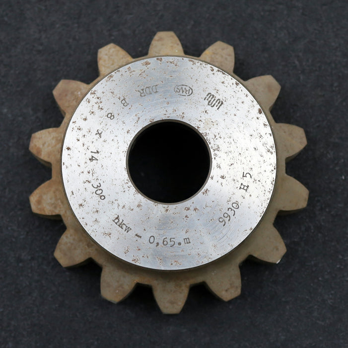 Bild des Artikels PWS-Glockenschneidrad-für-Zahnwellen-DIN5480-m=8mm-EGW-30°-Z=14-Ø124x49xØ1-1/4"