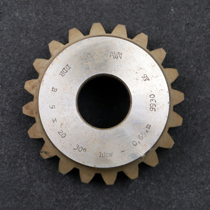 Bild des Artikels PWS-Glockenschneidrad-für-Zahnwellen-DIN5480-m=5mm-EGW-30°-Z=20-hkw-0,65m