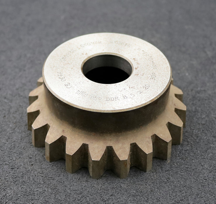 Bild des Artikels PWS-Glockenschneidrad-für-Zahnwellen-DIN5480-m=5mm-EGW-30°-Z=20-Ø109x45xØ1-1/4"