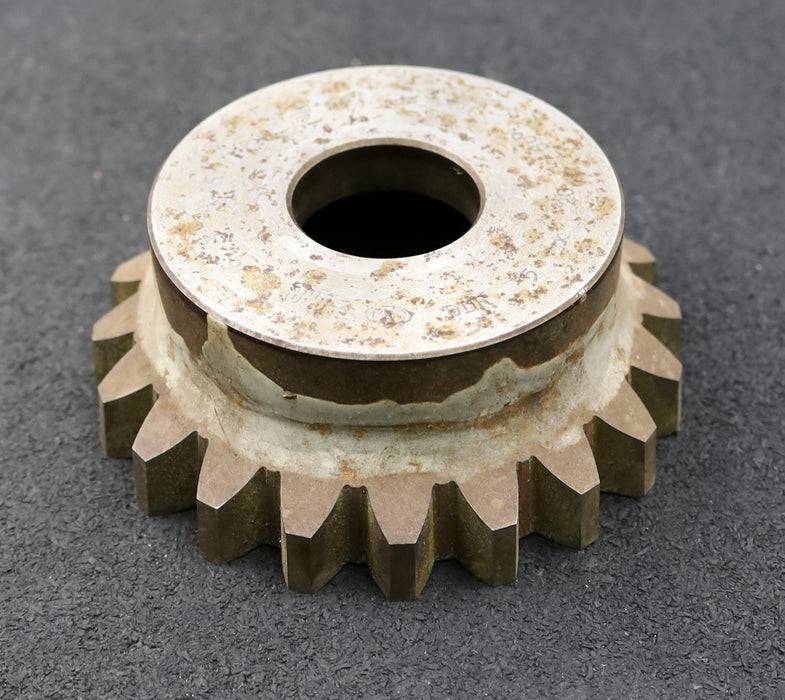 Bild des Artikels PWS-Glockenschneidrad-für-Zahnwellen-DIN5480-m=5mm-EGW-30°-Z=20-Ø107x41xØ1-1/4"