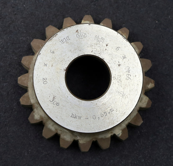 Bild des Artikels PWS-Glockenschneidrad-für-Zahnwellen-DIN5480-m=5mm-EGW-30°-Z=20-Restbreite-11mm