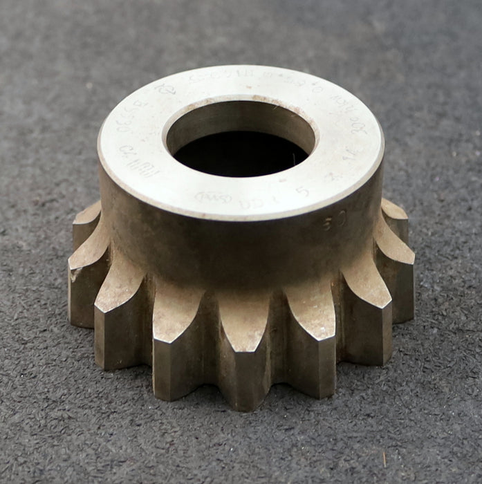 Bild des Artikels PWS-Glockenschneidrad-für-Zahnwellen-DIN5480-m=5mm-EGW-30°-Z=14-Ø80x43xØ1-1/4"