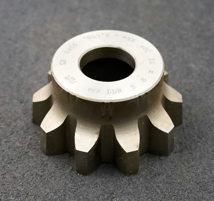 Bild des Artikels PWS-Glockenschneidrad-für-Zahnwellen-DIN5480-m=8mm-EGW-30°-Z=10-Ø92x46xØ1-1/4"