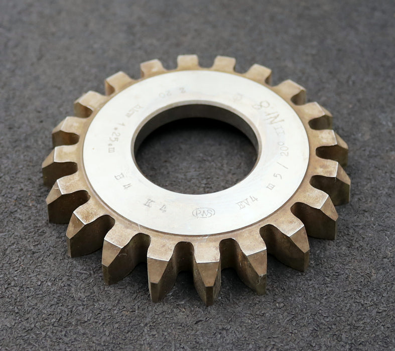 Bild des Artikels PWS-Scheibenschneidrad-m=5mm-EGW-20°-Z=20-hkw-1,25m-BP-II-gebraucht