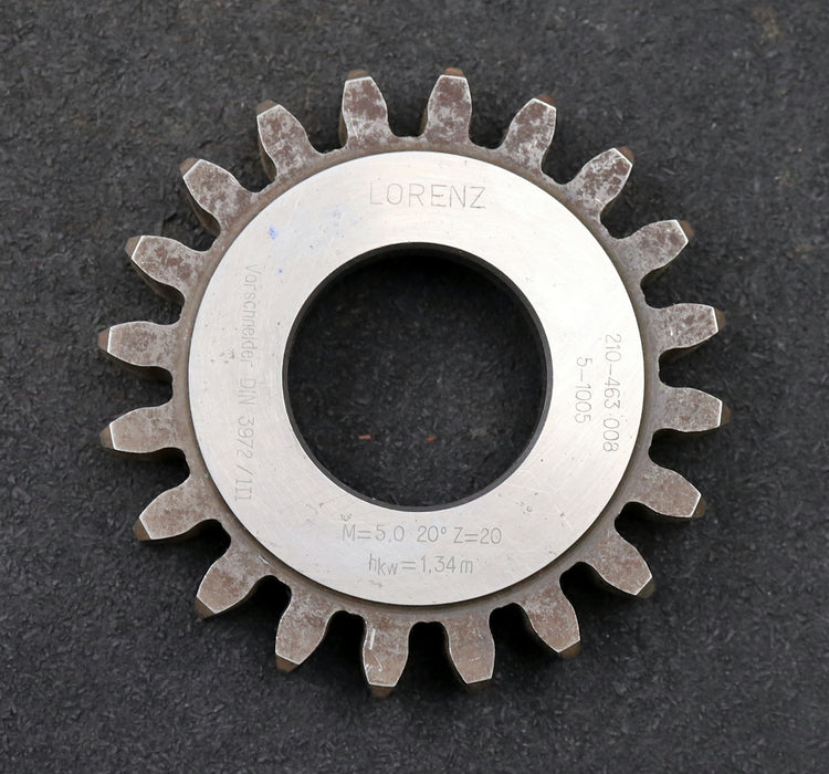 Bild des Artikels LORENZ-Scheibenschneidrad-Vorschneider-m=5mm-EGW-20°-Z=20-hkw-1,34m-BP-III