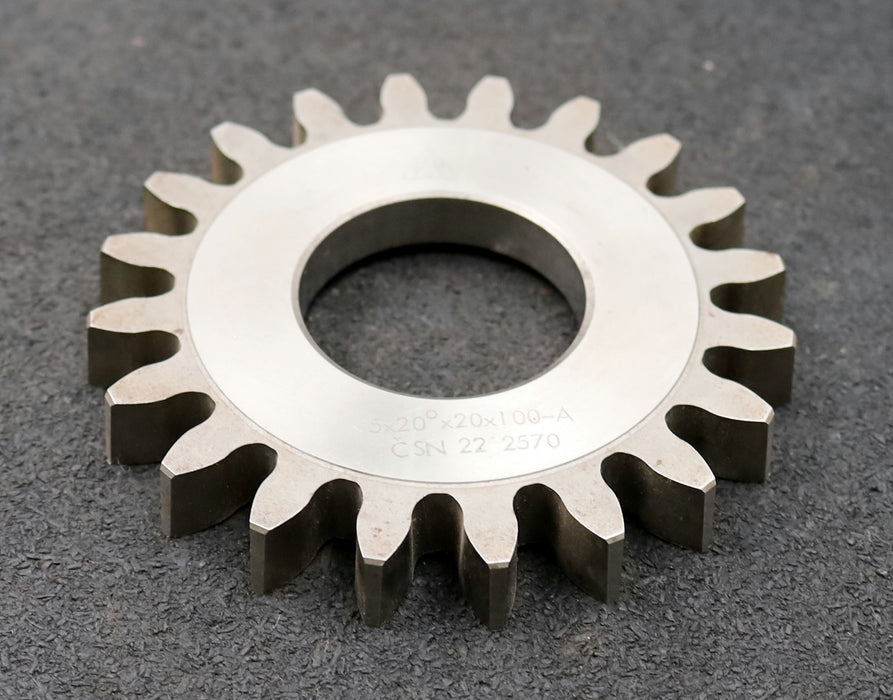 Bild des Artikels TOS-Scheibenschneidrad-m=5mm-EGW-20°-Z=20-Ø112x14xØ1-3/4"-Qualität-A-gebraucht