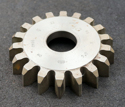 Bild des Artikels PWS-Scheibenschneidrad-m=5,5mm-EGW-20°-Z=18-BP-II-Ø114x22xØ1-1/4"-gebraucht