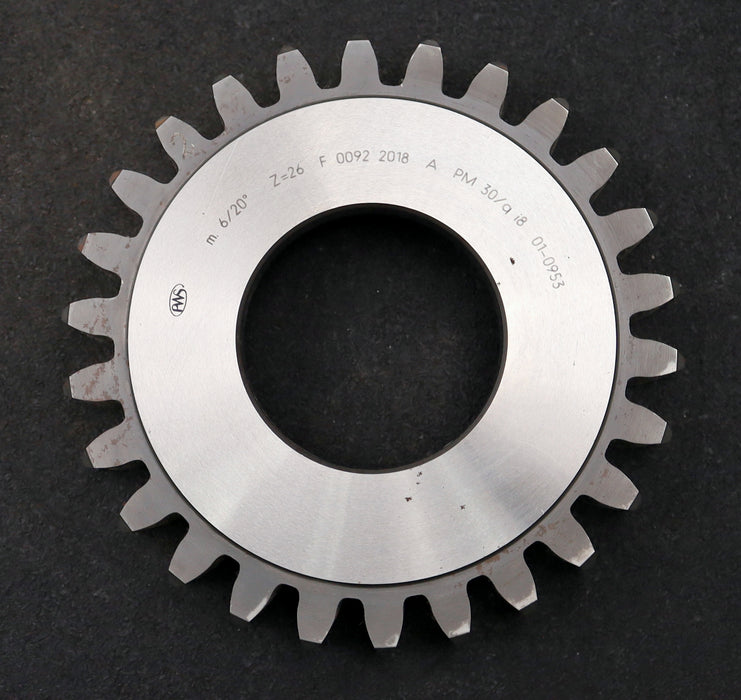 Bild des Artikels PWS-Scheibenschneidrad-m=6mm-EGW-20°-Z=26-Ø174x31xØ2-3/4"-Qualität-A-gebraucht