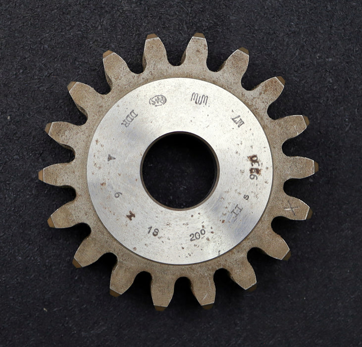 Bild des Artikels PWS-Scheibenschneidrad-gear-shaper-m=-6mm-EGW-20°-Z=-18-BP-II-Ø126x25xØ1-1/4"