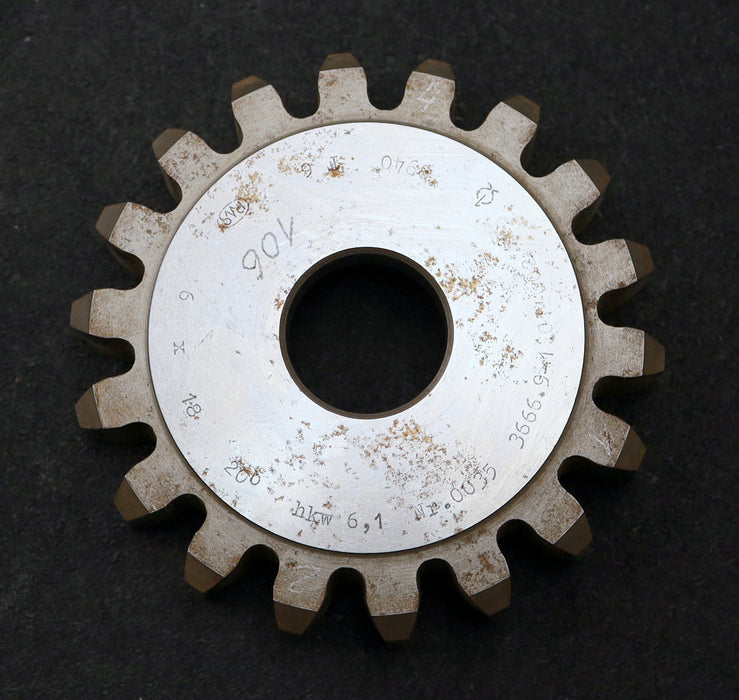 Bild des Artikels PWS-Scheibenschneidrad-gear-shaper-m=-6mm-EGW-20°-Z=-18-hkw-6,1-Ø124x26xØ1-1/4"