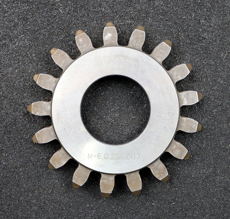 Bild des Artikels LORENZ-Scheibenschneidrad-gear-shaper-m=6mm-EGW-20°-Z=17-Ø117x18xØ1-3/4"