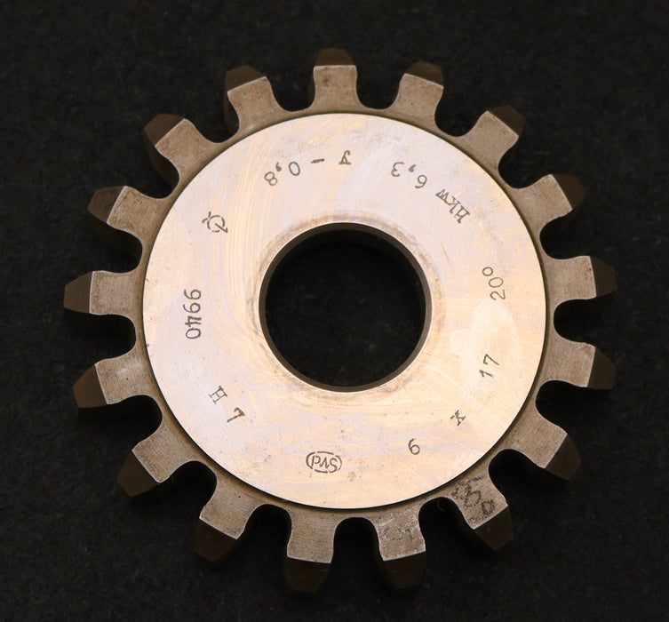 Bild des Artikels PWS-Scheibenschneidrad-gear-shaper-m=6mm-EGW-20°-Z=17-hkw-6,3m-Ø114x18xØ1-1/4"