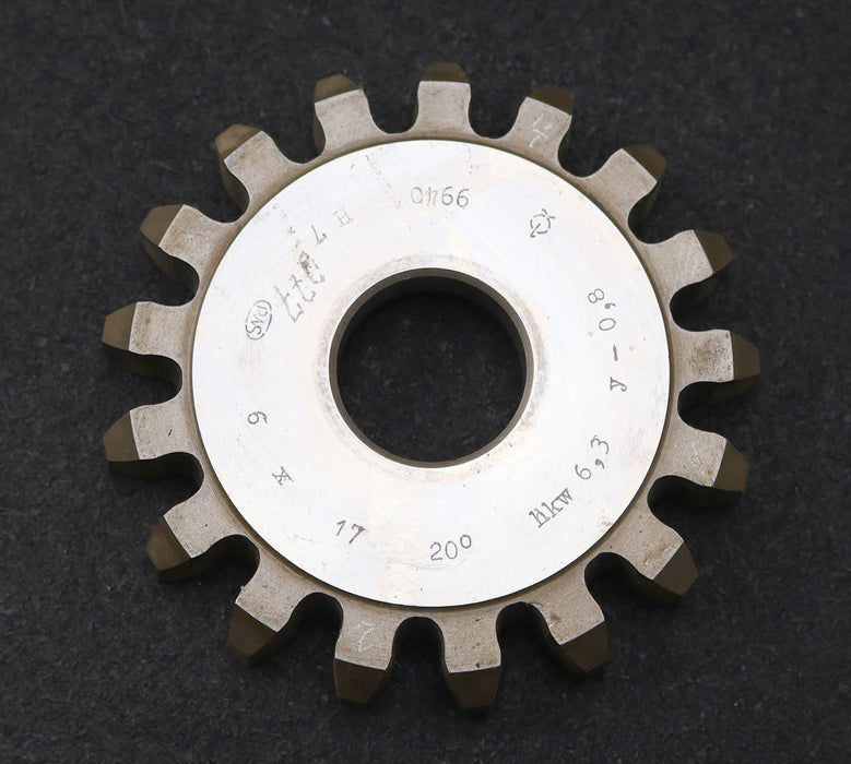 Bild des Artikels PWS-Scheibenschneidrad-gear-shaper-m=6mm-EGW-20°-Z=17-hkw-6,3m-Ø115x18xØ1-1/4"