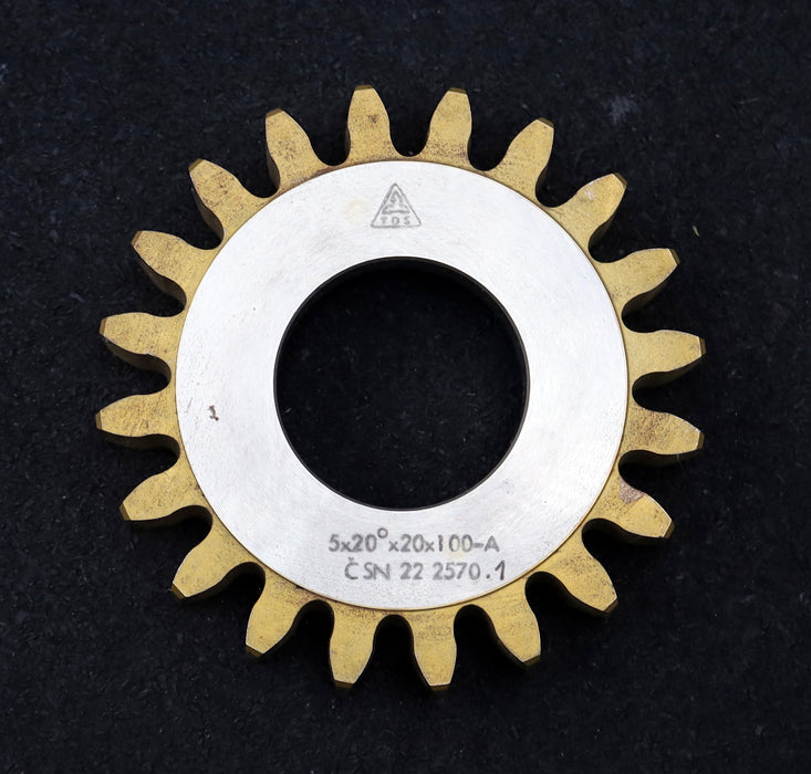 Bild des Artikels TOS-Scheibenschneidrad-gear-shaper-m=-5mm-EGW-20°-Z=-20-Ø113x21xØ1-3/4"