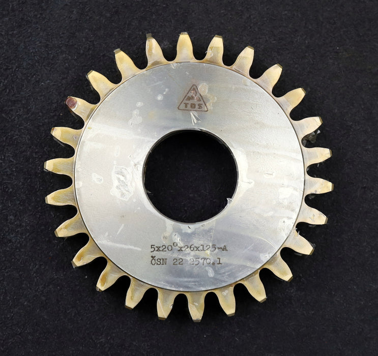 Bild des Artikels TOS-Scheibenschneidrad-gear-shaper-m=-5mm-EGW-20°-Z=-26-Ø144x29xØ1-3/4"