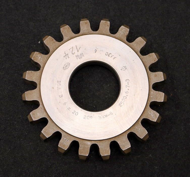 Bild des Artikels PWS-Scheibenschneidrad-gear-shaper-m=6mm-EGW-20°-Z=20-hkw-6-Ø130x16xØ1-3/4"