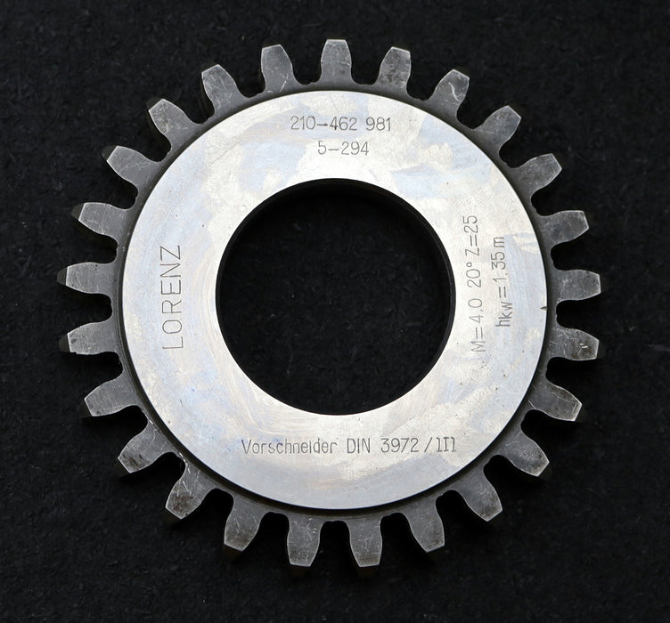 Bild des Artikels LORENZ-Scheibenschneidrad-gear-shaper-Vorschneider-m=-4mm-EGW-20°-Z=25-hkw=1,35m