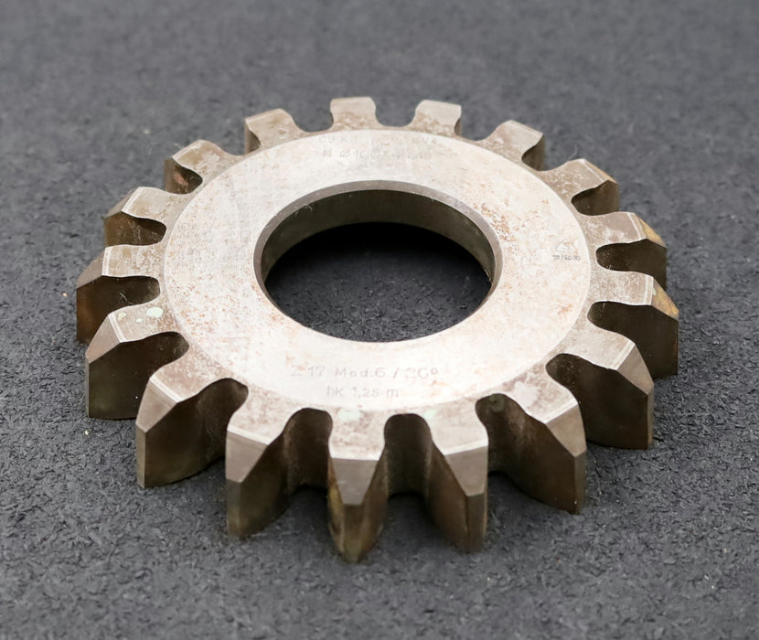 Bild des Artikels PWS-Scheibenschneidrad-gear-shaper-m=-6mm-EGW-20°-Z=-17-hk-1,25m-Ø117x20xØ1-3/4"