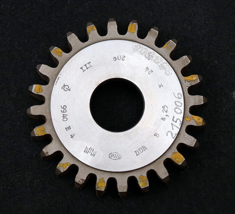 Bild des Artikels PWS-Scheibenschneidrad-m=-4,25mm-EGW-20°-Z=-24-BP-III-Ø114x22xØ1-1/4"-Qualität-B