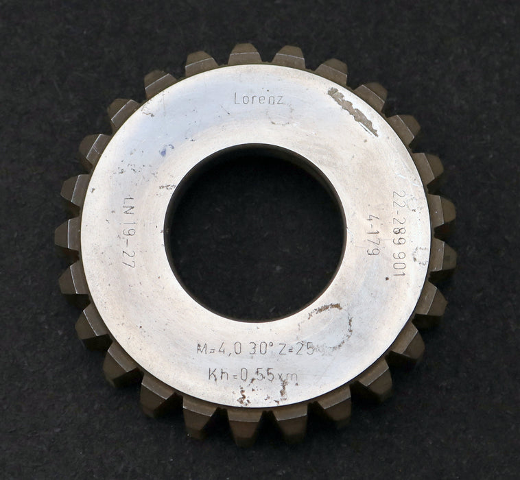 Bild des Artikels LORENZ-Scheibenschneidrad-gear-shaper-m=-4mm-EGW-20°-Z=-25-Kh=0,55xm-gebraucht