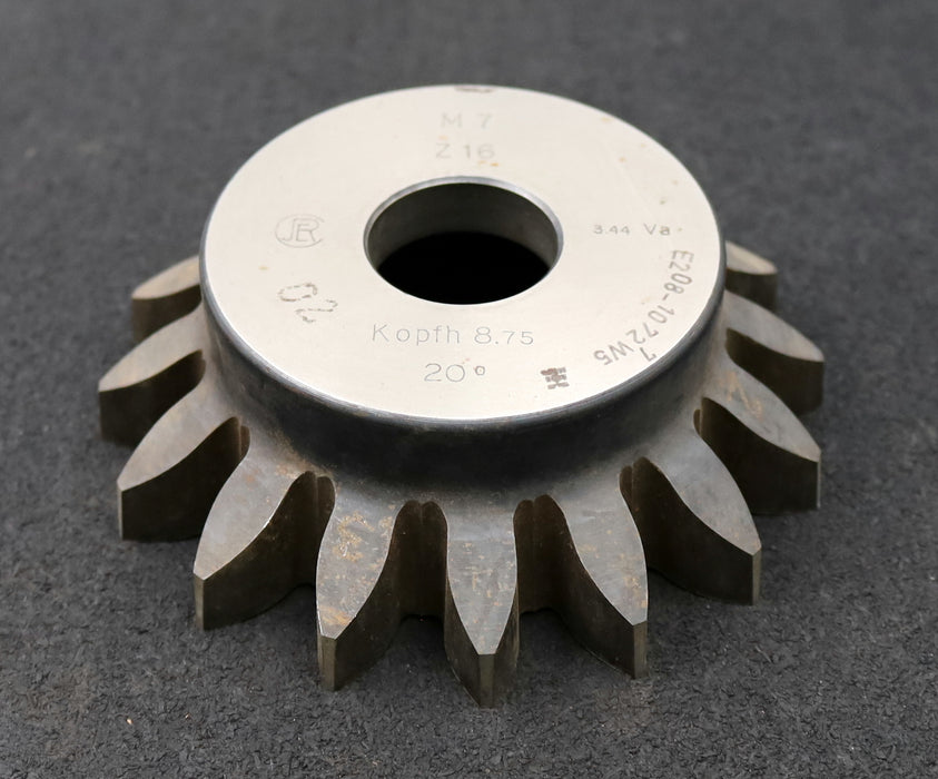 Bild des Artikels Glockenschneidrad-gear-shaper-m=-7mm-EGW-20°-Z=-16-Kopfhöhe-8,75-Ø131x43xØ1-1/4"