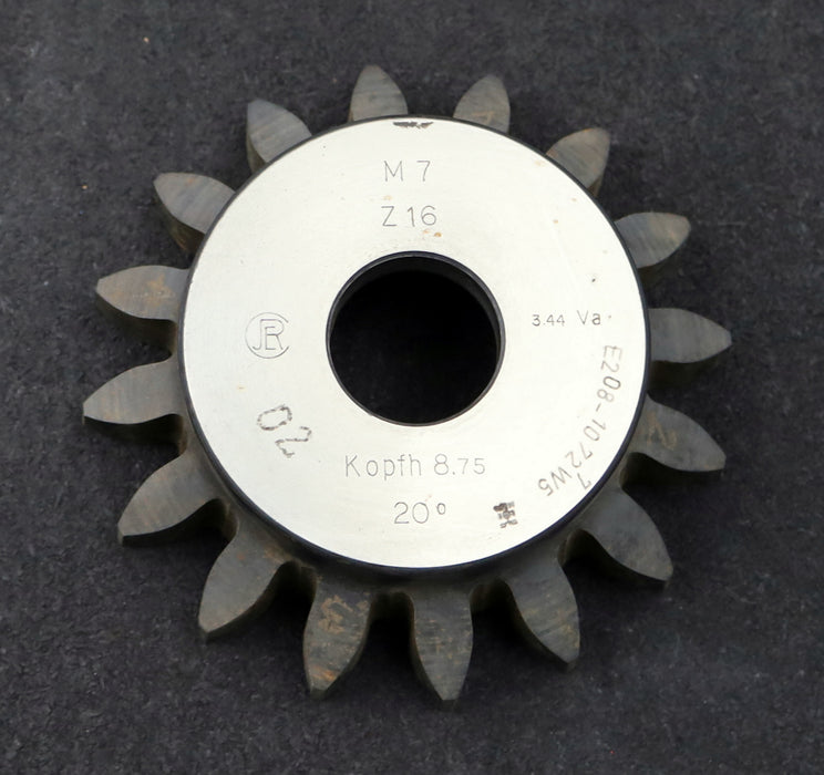 Bild des Artikels Glockenschneidrad-gear-shaper-m=-7mm-EGW-20°-Z=-16-Kopfhöhe-8,75-Ø131x43xØ1-1/4"