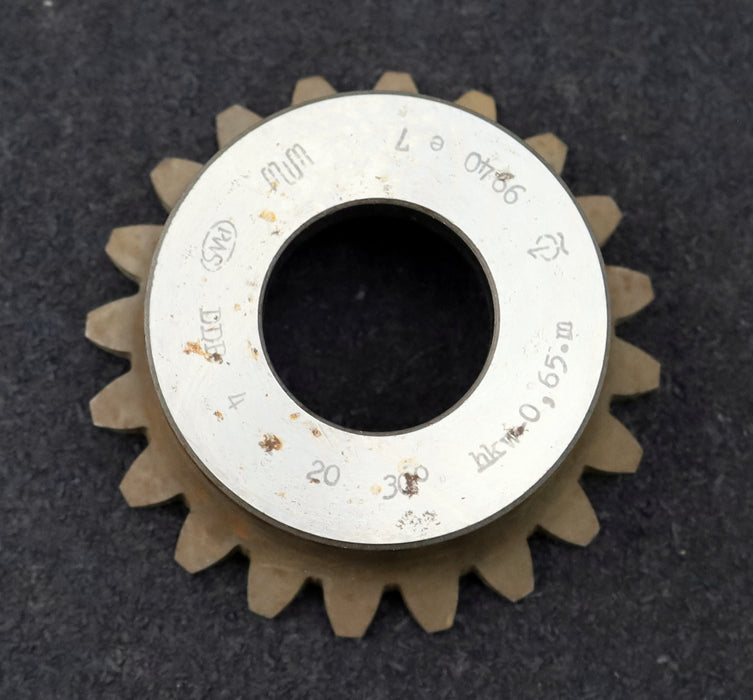 Bild des Artikels PWS-Glockenschneidrad-gear-shaper-m=-4mm-30°-EGW-Z=-20-hkw=0,65m-Ø84x29xØ1-1/4"