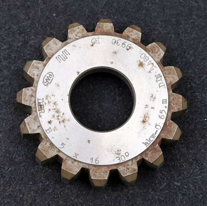 Bild des Artikels PWS-Scheibenschneidrad-gear-shaper-m=-5mm-30°-EGW-Z=-16-hkw-0,65m-Ø87x18xØ1-1/4"