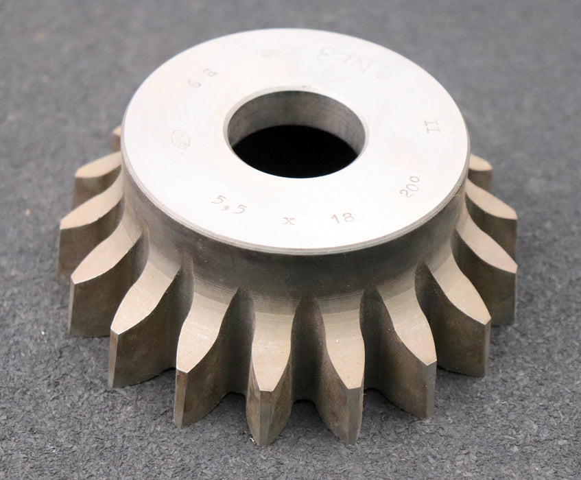 Bild des Artikels PWS-Glockenschneidrad-gear-shaper-m=-5,5mm-EGW-20°-Z=-18-BP-II-Ø115x45xØ1-1/4"